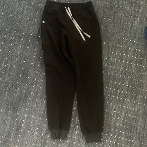 High waisted Zamora jogger scrub pant - black